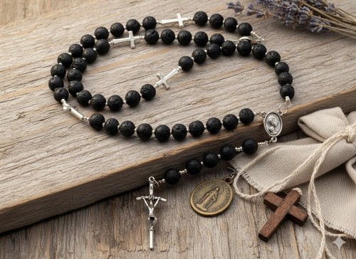 Medalik papieski – św. Jan Paweł II i Matka Boża Częstochowska.