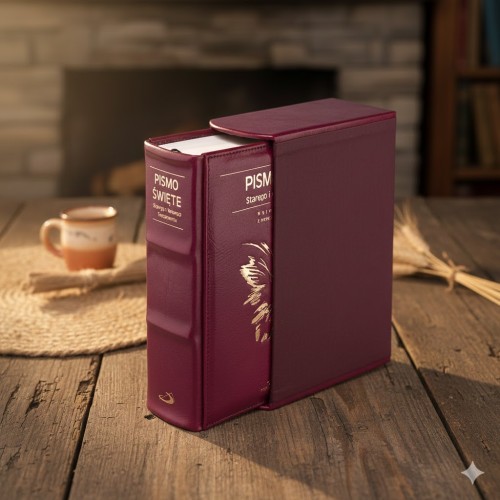 Złocenia na okładce – podkreślają rangę i piękno Słowa Bożego.