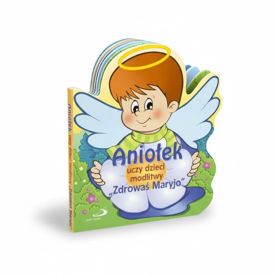 Kształt aniołka – atrakcyjna forma dla najmłodszych czytelników.