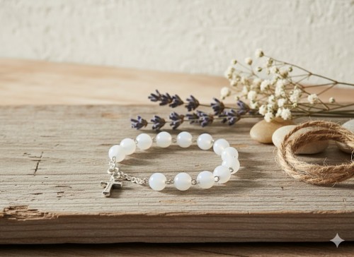 Różaniec w formie bransoletki Dyskretna modlitwa na rękę — idealna na co dzień.