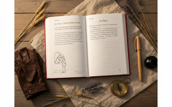 Estetyczne wydanie – staranna oprawa i grafika sprzyjająca wyciszeniu.