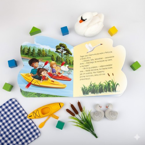 Kolorowe, radosne ilustracje – przyciągają uwagę i pomagają zrozumieć przesłanie.