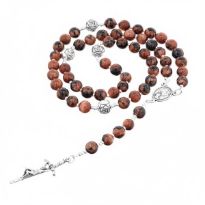 Różaniec z kamieni półszlachetnych Piasek Pustyni i Noc Kairu