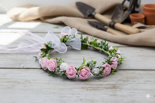 Pełne kwiaty pięknie prezentują się na zdjęciach komunijnych.