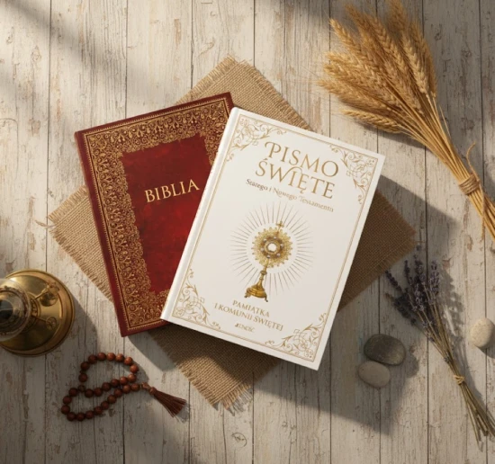 Ozdobne etui komunijne do przechowywania Biblii