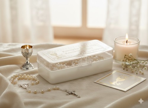 Plastikowe pudełko na różaniec