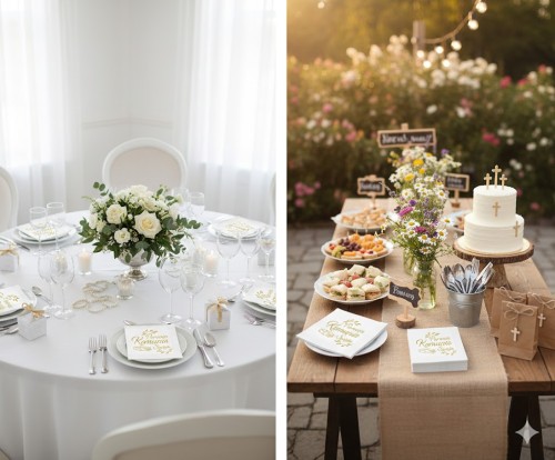 Serwetki dekoracyjne na stół komunijny