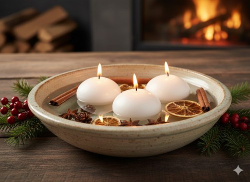 Parafinowa świeca pływająca na wodę