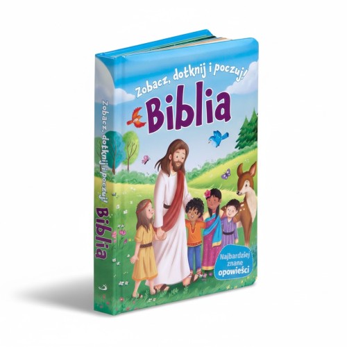 Książka sensoryczna z historiami biblijnymi dla dzieci.