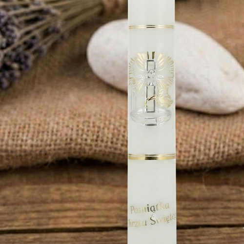 Delikatny motyw dekoracyjny nawiązujący do Chrztu Świętego.