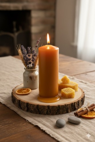 Otwór w spodzie umożliwiający stabilne ustawienie na świeczniku.