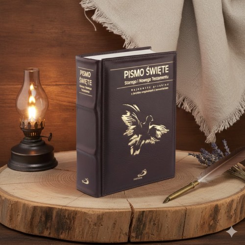 Złocenia na okładce – podkreślają rangę i piękno Słowa Bożego.