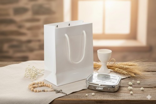 Pamiątkowe pudełko na różaniec Pierwsza Komunia Święta.