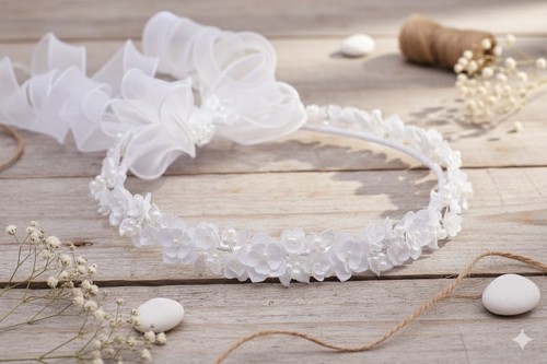 Delikatne perełki subtelnie podkreślają elegancki charakter.