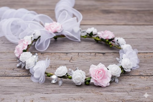 Kryształowe akcenty subtelnie rozświetlają całość.