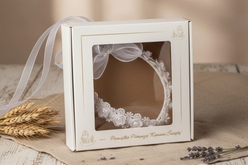 Pudełko na wianek komunijny IHS