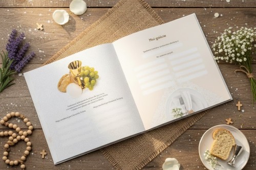 Strony na zdjęcia i wspomnienia z uroczystości komunijnej.