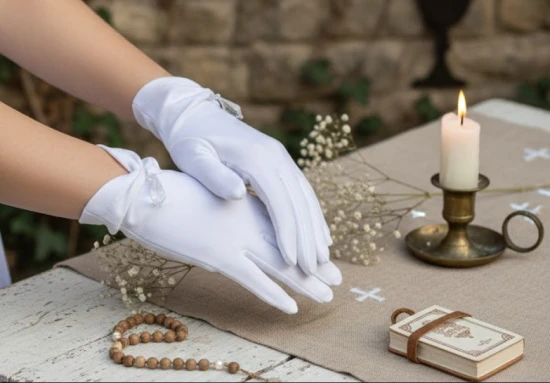 Gładki materiał elegancko układa się na dłoniach.