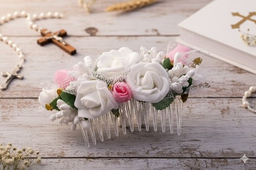 Lekka siateczka dekoracyjna dodaje elegancji i miękkości.