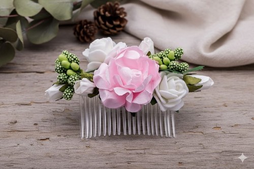 Subtelne połączenie bieli i różu idealne na Komunię.