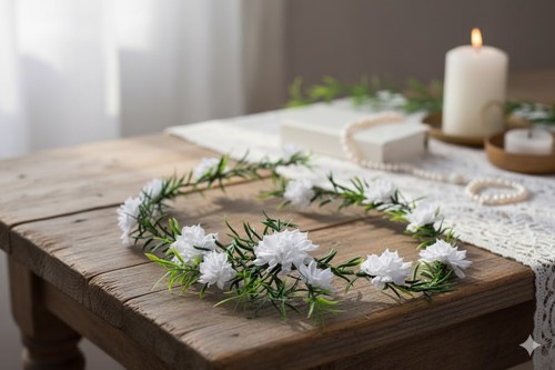 Elastyczny drucik umożliwia dopasowanie do koka i upięć.