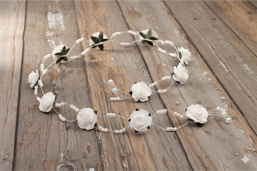 Elastyczny drucik umożliwia dopasowanie do koka i upięć.