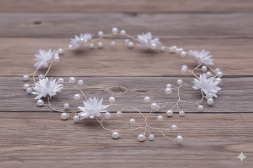 Elastyczny drucik umożliwia dopasowanie do koka i upięć.