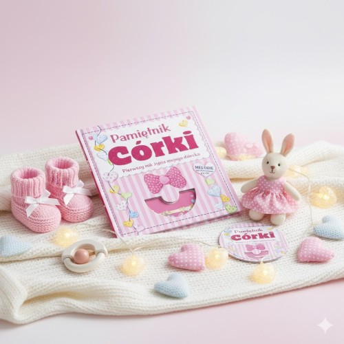 Kolorowy album pamiątkowy w twardej oprawie z gąbką.