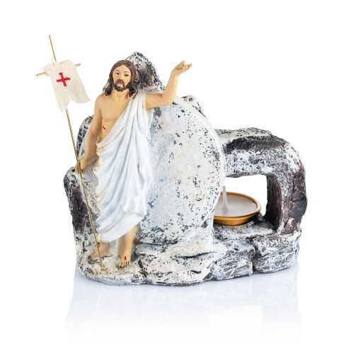 Figurka Jezusa Zmartwychwstałego z funkcją świecznika.