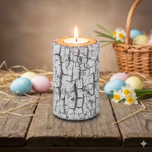 Subtelny świecznik idealny do domu i modlitwy.