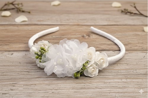 Delikatna organza tworzy lekką i elegancką formę.