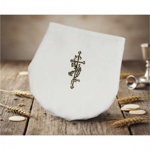 Etui na różaniec - skórkowe białe