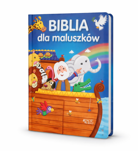Książka „Biblia dla maluszków” z kolorowymi ilustracjami.