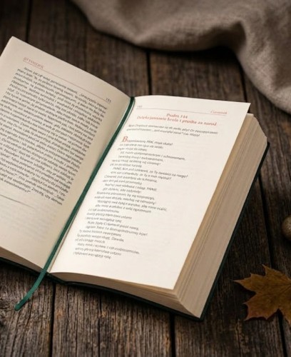 Książka zawierająca psalmy i fragmenty Ewangelii.