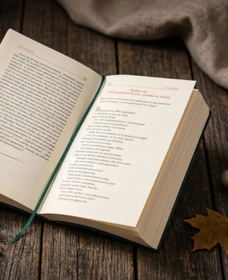 Książka zawierająca psalmy i fragmenty Ewangelii.
