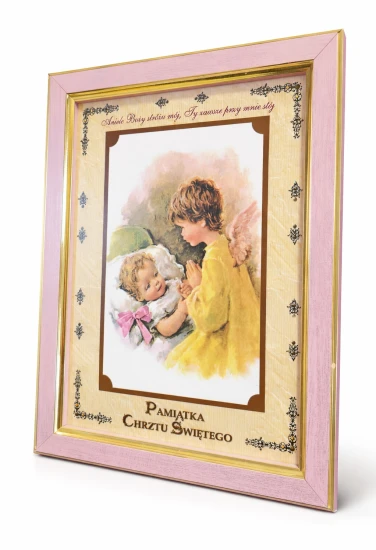 Obrazek na Chrzest Święty do samodzielnego wypisania - 22 × 17 cm
