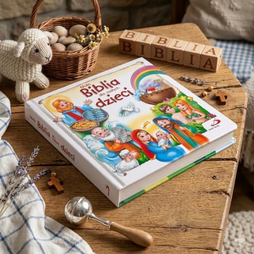 Książka z twardymi, kartonowymi stronami.