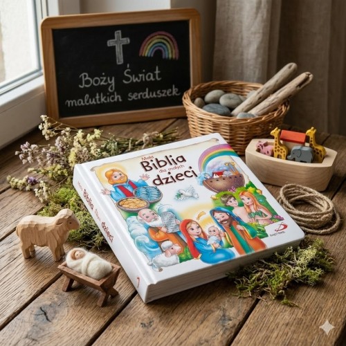 Format 20 × 20 cm z twardą oprawą.