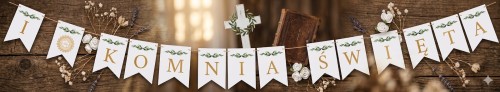 Girlanda ozdobna I Komunia Święta - 3metry