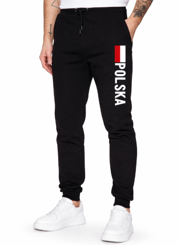 Spodnie dresowe POLSKA z nadrukiem flagi narodowej – unisex