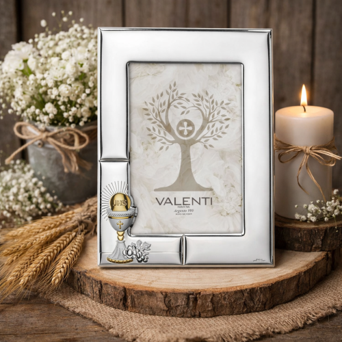 Włoska ramka srebrna na pamiątkowe zdjęcie komunijne.