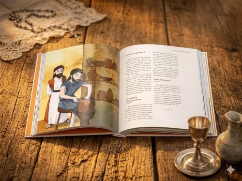 Ilustrowana Biblia dla dzieci na I Komunię Świętą.