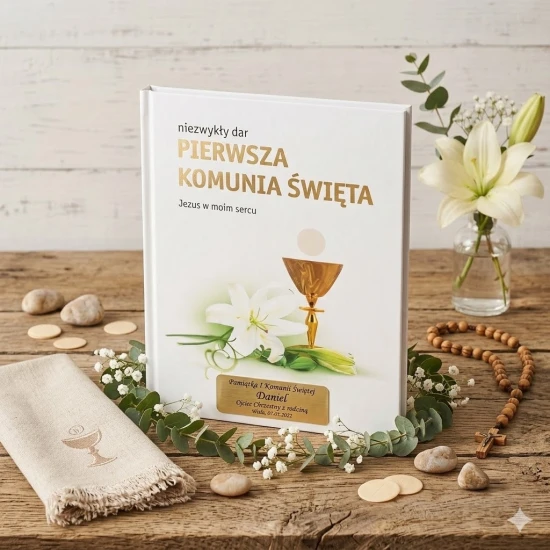 Pamiątka I Komunii Świętej na zdjęcia i wpisy.