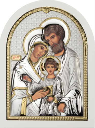 Obrazek srebrny IKONA Święta Rodzina