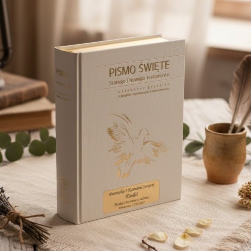 Pismo Święte ST i NT (standard format, twarda oprawa, złocone brzegi kartek) z Twoim grawerem!