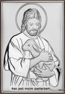 Obrazek srebrny - Pan jest moim pasterzem - 10x14