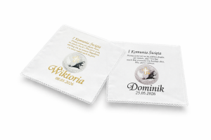 Chusteczka komunijna z emblematem IHS – personalizowana
