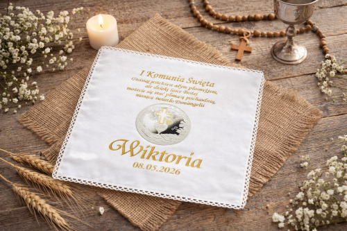 Elegancki dodatek do stroju komunijnego.