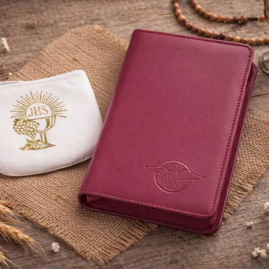 Biblia z kolorową wkładką, oprawa różowa