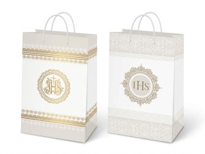 Torebka prezentowa I Komunia Święta – ozdobna torba na prezent komunijny